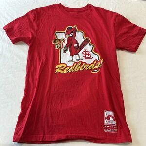 Mitchell & Ness Cardinal T-shirt 100% Cotton Size M‎